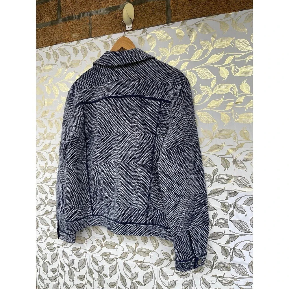 NWT IVKO Stone Blue Cotton Jacket 36 | Boutique Knitwear | READ - Minor Flaw